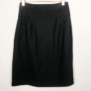 THEORY | Black Pencil Skirt with Pockets Wool Blend Women’s Size 4